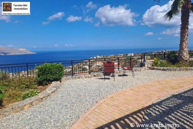 Kokkino Chorio Kreta, Kokkino Chorio eingeschossige Doppelhausvilla mit Pool und atemberaubendem Meerblick Haus kaufen
